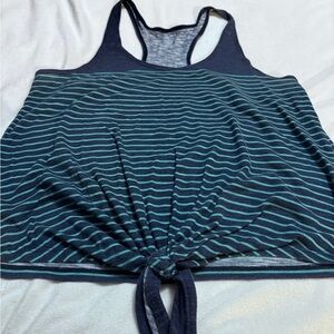 SO from Kohls blue & green Striped Tank Top, Size L